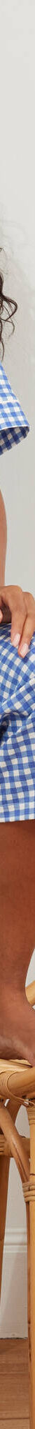 Pyjama court imprimé carreaux (bleu) Pyjama court imprimé carreaux (bleu)
